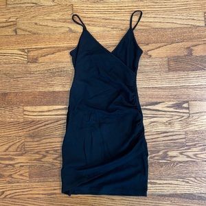 synched waist wrap dress